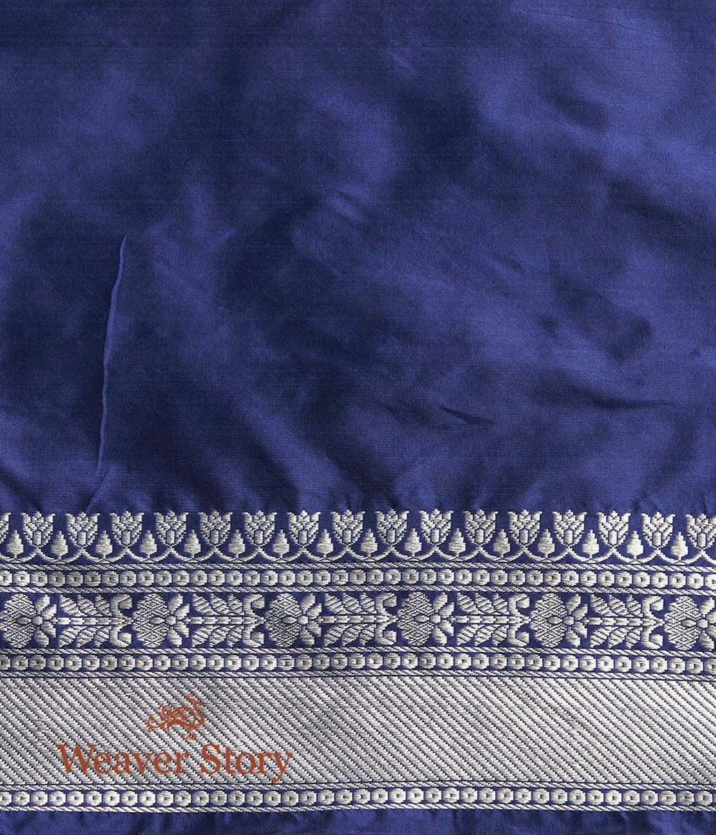 Handwoven_Indigo_Blue_Kadhwa_Jangla_Saree_WeaverStory_05