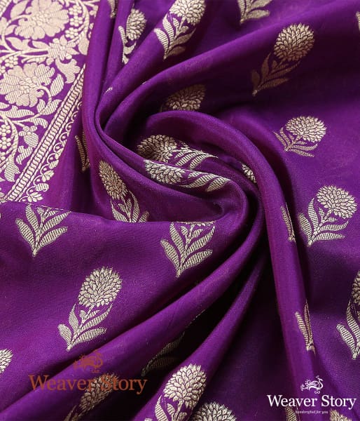 Handwoven_Purple_Katan_Georgette_Dupatta_WeaverStory_05