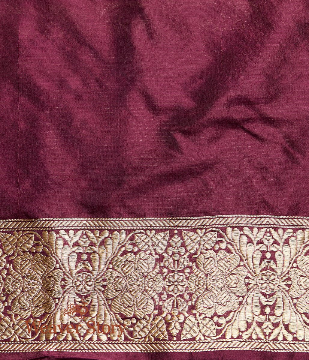 Handloom_Wine_Banarasi_Jangla_with_Fine_Meenakari_WeaverStory_05