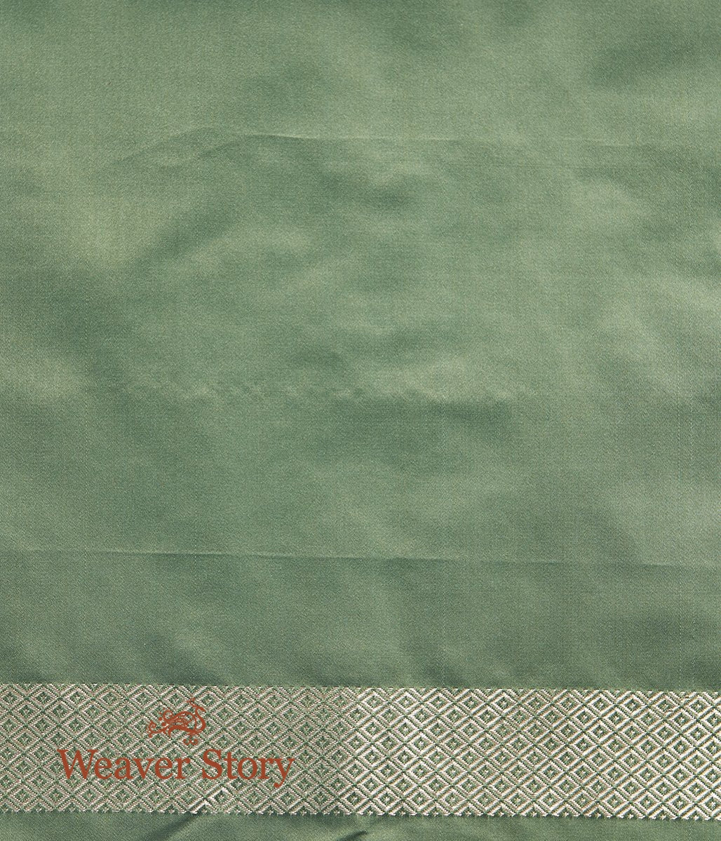 Handloom_Sage_Green_Satin_Saree_with_Heavy_Border_WeaverStory_05