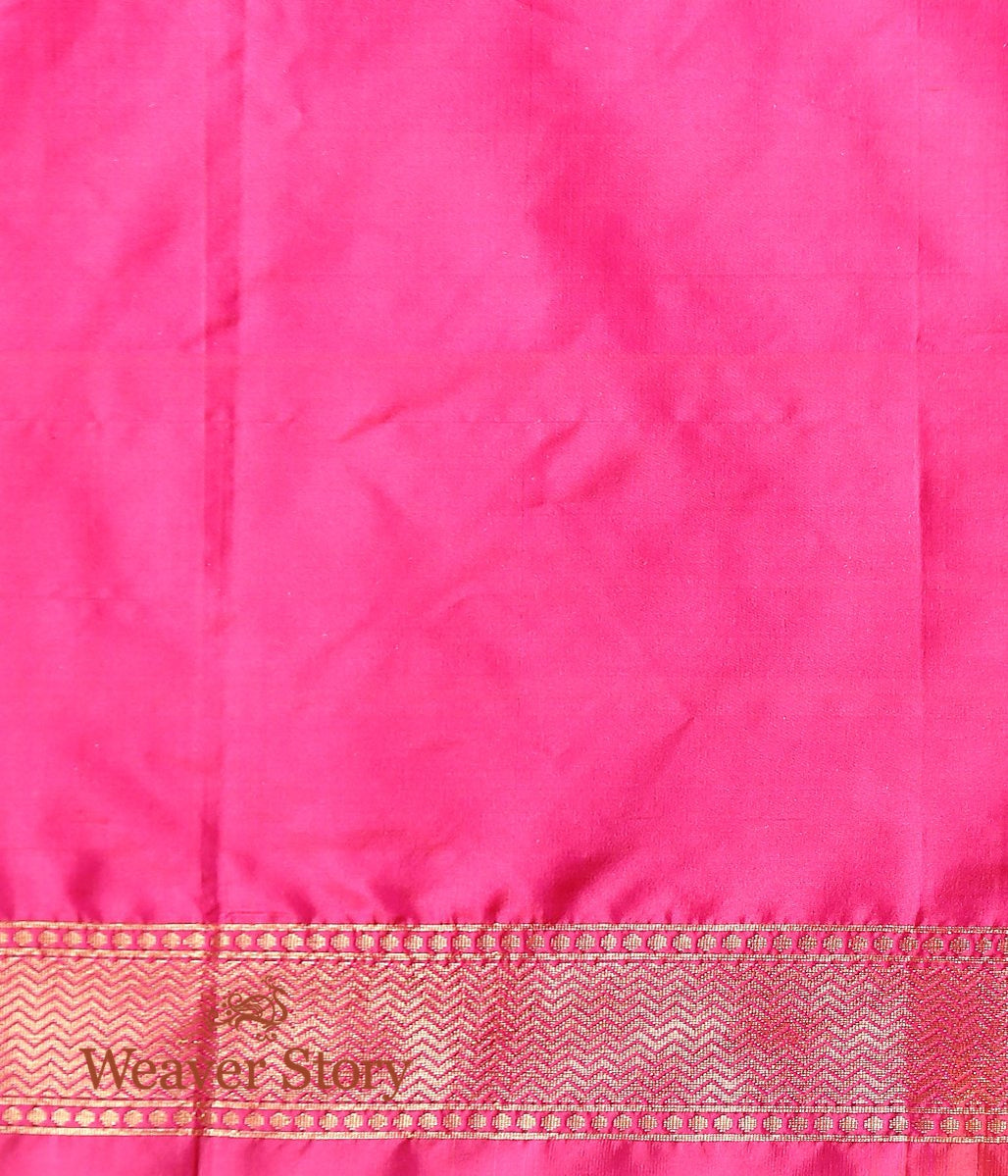 Handwoven_Pink_Dual_Tone_Banarasi_Patola_Saree_WeaverStory_05