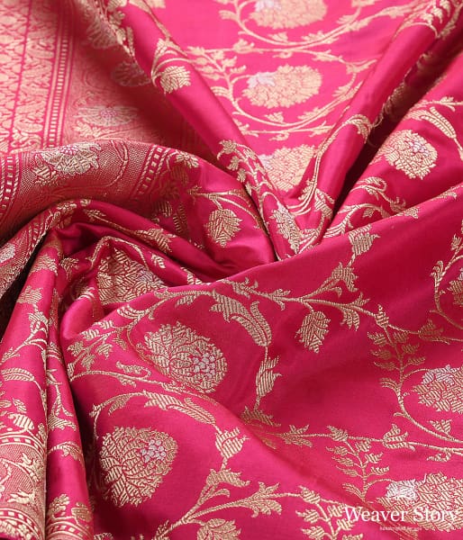 Handwoven_Pink_Kadhwa_Jangla_Dupatta_with_Floral_Border_WeaverStory_05