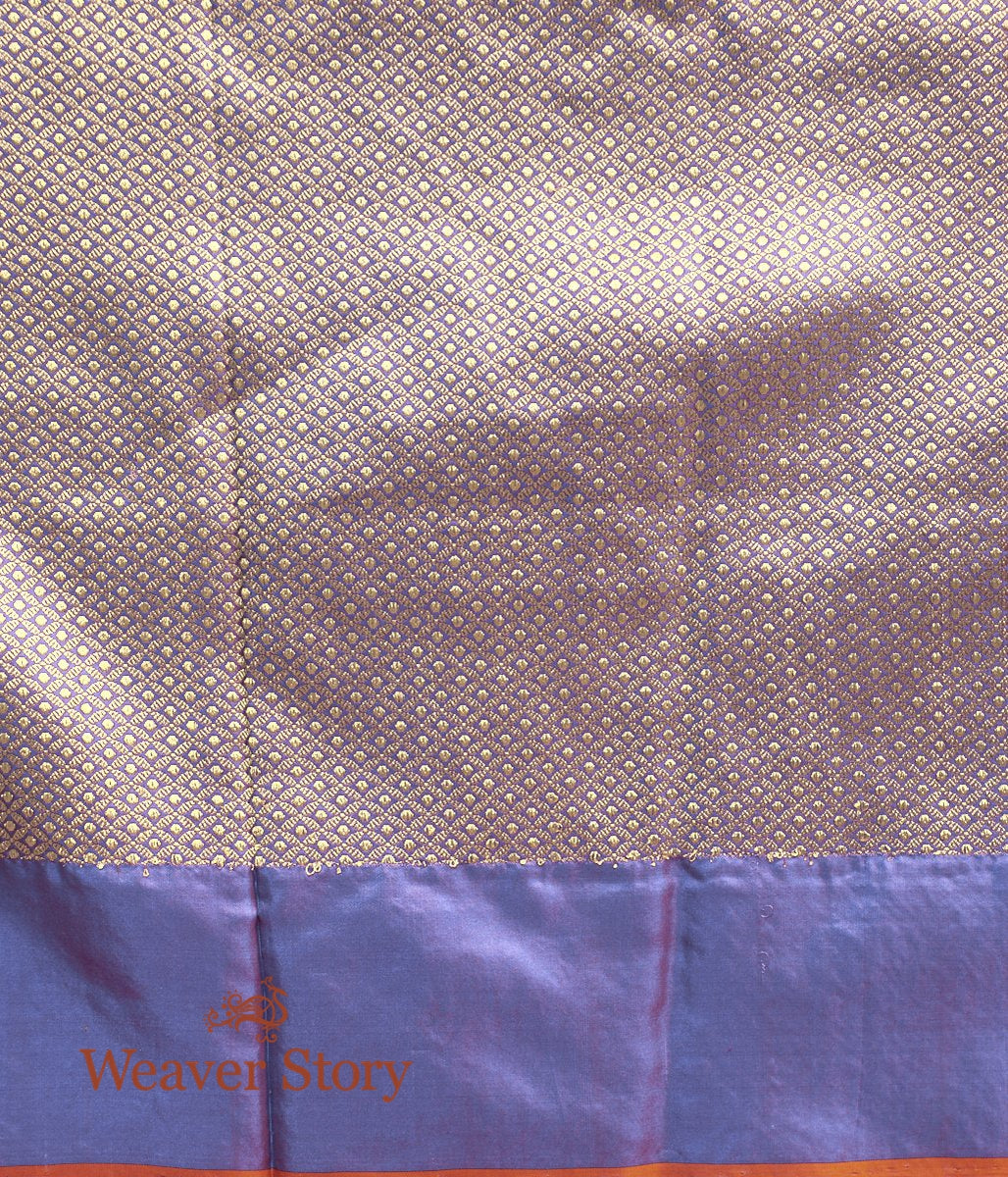 Handwoven_Purple_Saree_with_Circle_Boota_and_Orange_Selvedge_WeaverStory_05