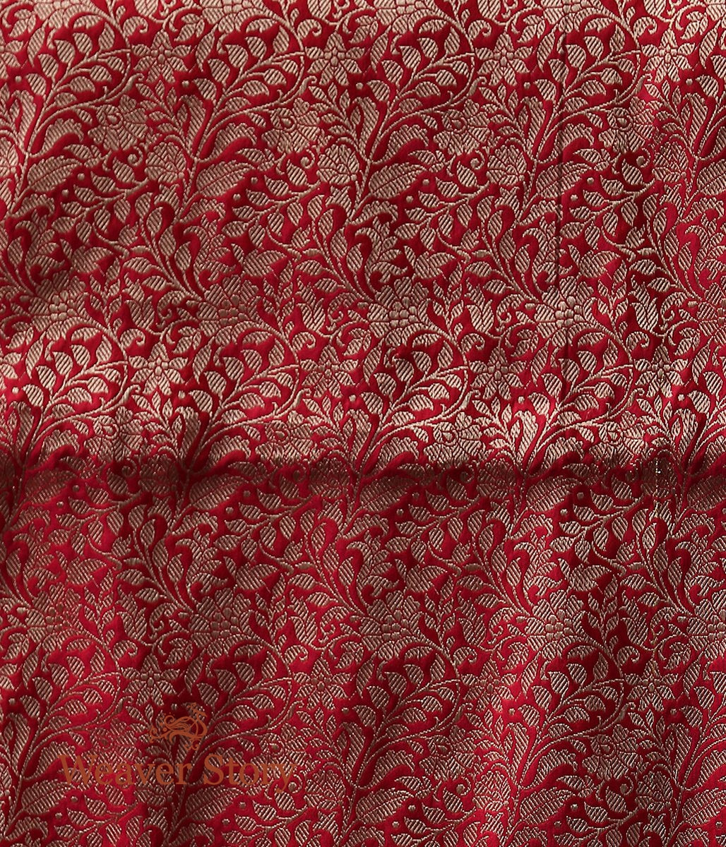Handwoven_Red_Rani_Dual_Tone_Paisley_Boota_Saree_WeaverStory_05