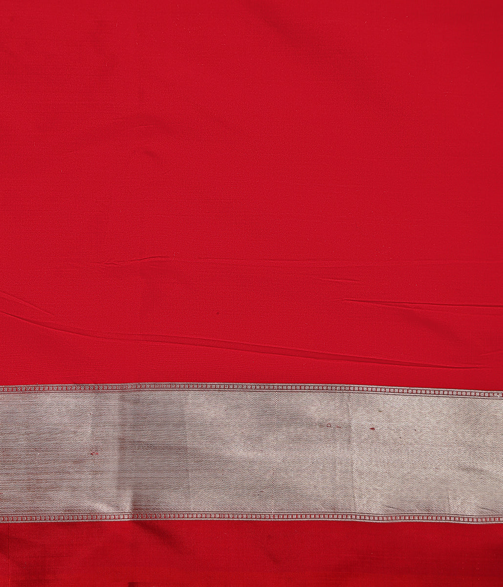 Handloom_Red_Patola_Banarasi_Saree_with_Green_Meenakari_WeaverStory_05