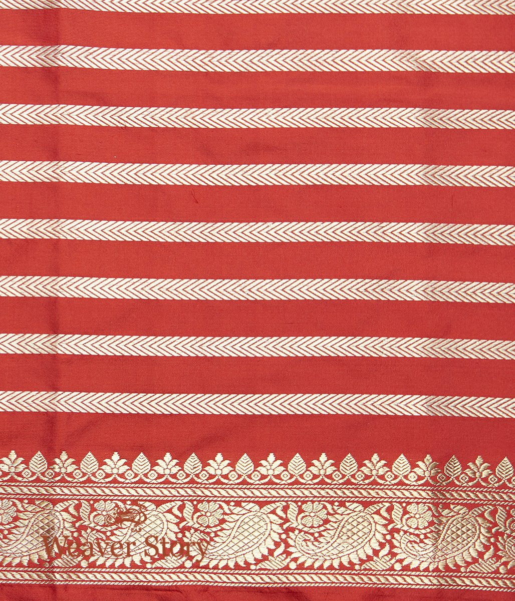 Handloom_Red_Sona_Rupa_Kadhwa_Boota_Saree_with_Small_Kairi_Border_and_Konia_WeaverStory_05