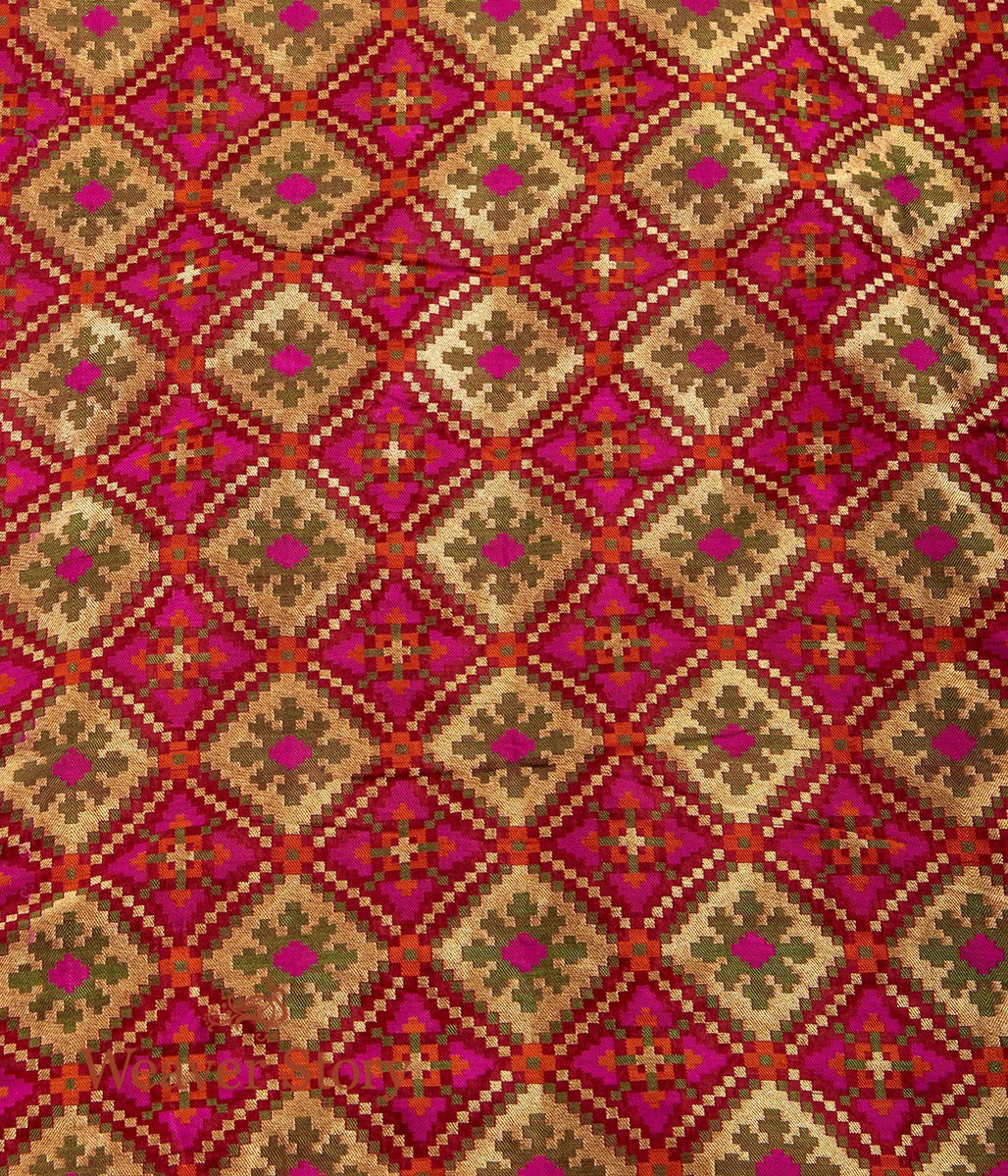 Handwoven_Banarasi_Lehenga_in_Maroon_with_Patola_Inspired_Weave_WeaverStory_09