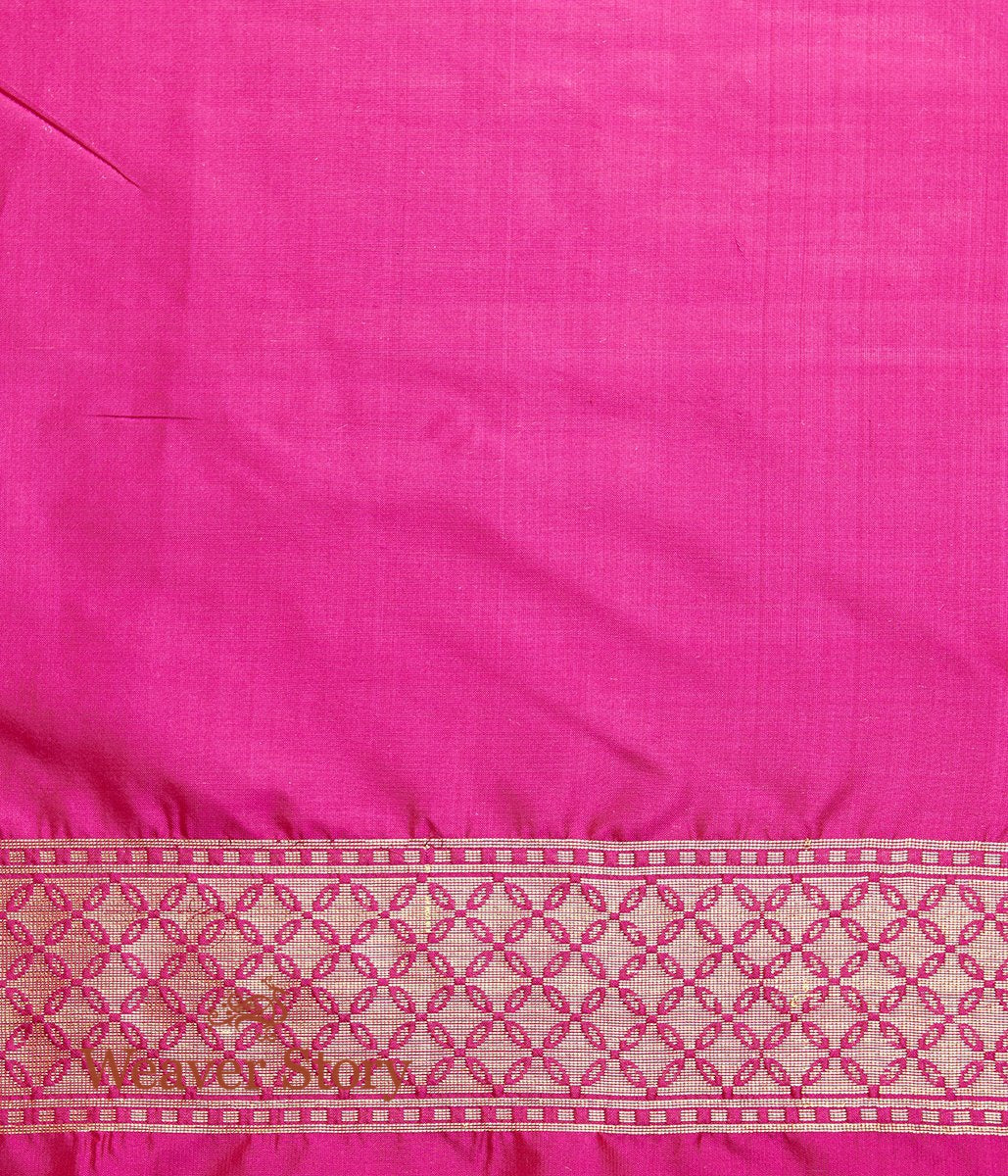 Handwoven_Katan_Cutwork_Banarasi_Patola_in_Orange_and_Pink_Dual_Tone_WeaverStory_05