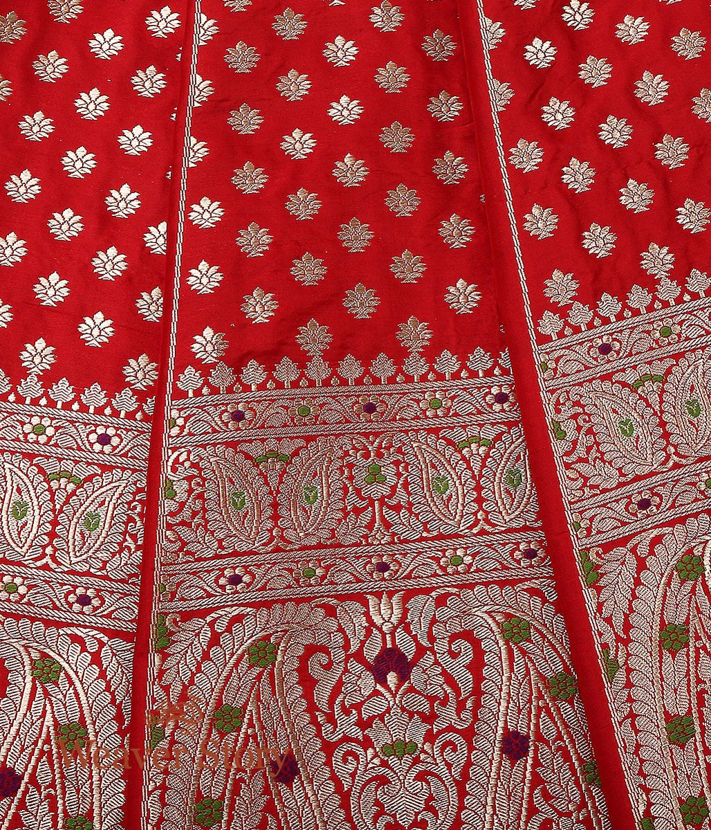 Handloom_Red_18_Kali_Banarasi_Silk_Lehenga_with_Meenakari_WeaverStory_05