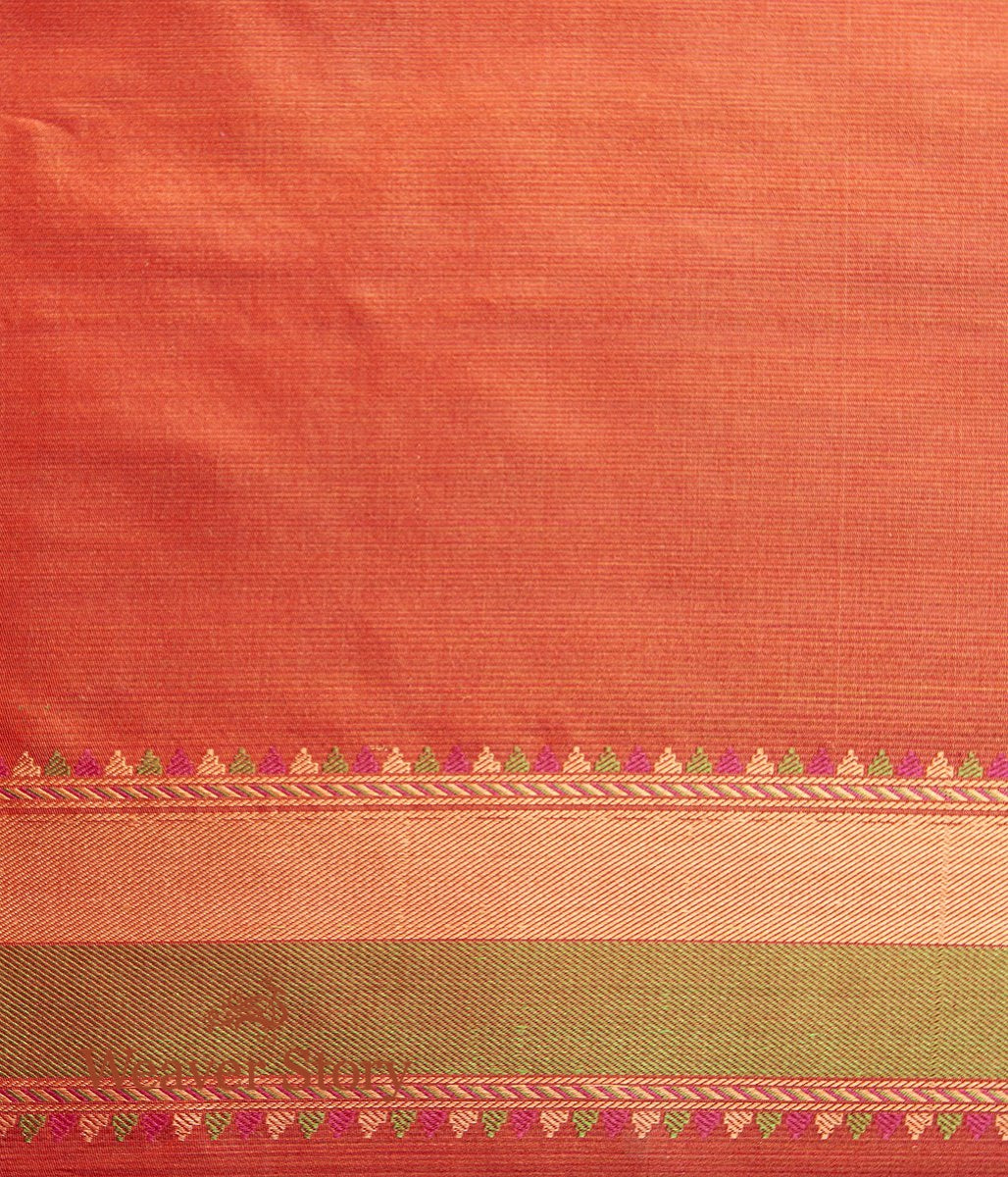 Handloom_Pink_and_Red_Reshmi_Jamawar_Saree_WeaverStory_05