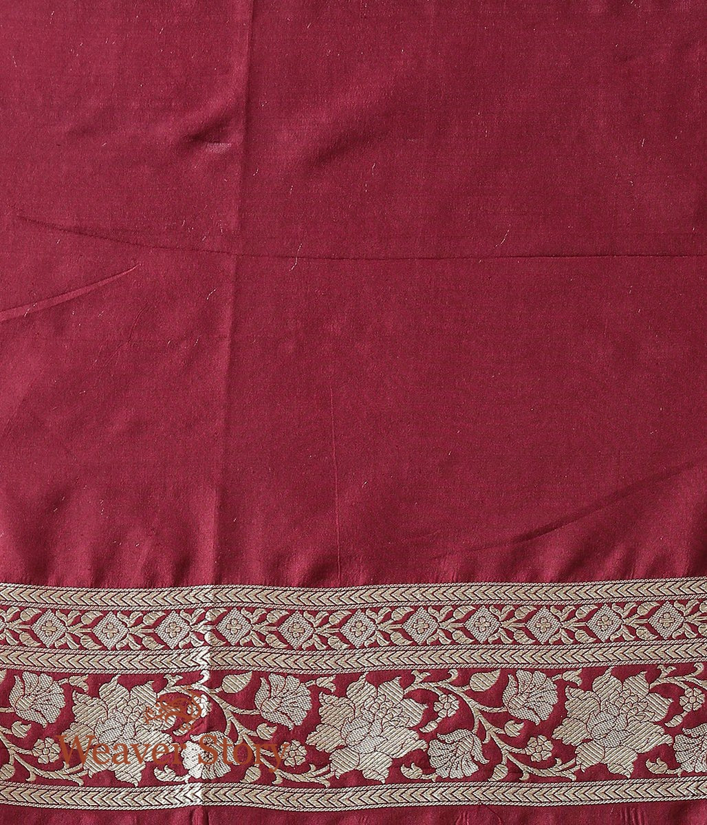 Handwoven_Wine_Katan_Silk_Saree_with_Cutwork_Jaal_WeaverStory_05