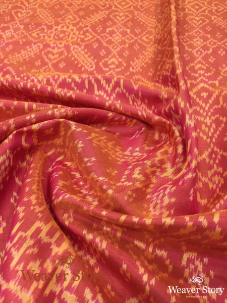 Handwoven_Peach_and_Pink_Dual_Tone_Patola_Dupatta_WeaverStory_05