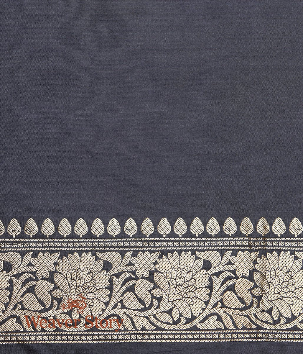 Handloom_Black_Sona_Rupa_Kadhwa_Jangla_Saree_with_Meenakari_WeaverStory_05