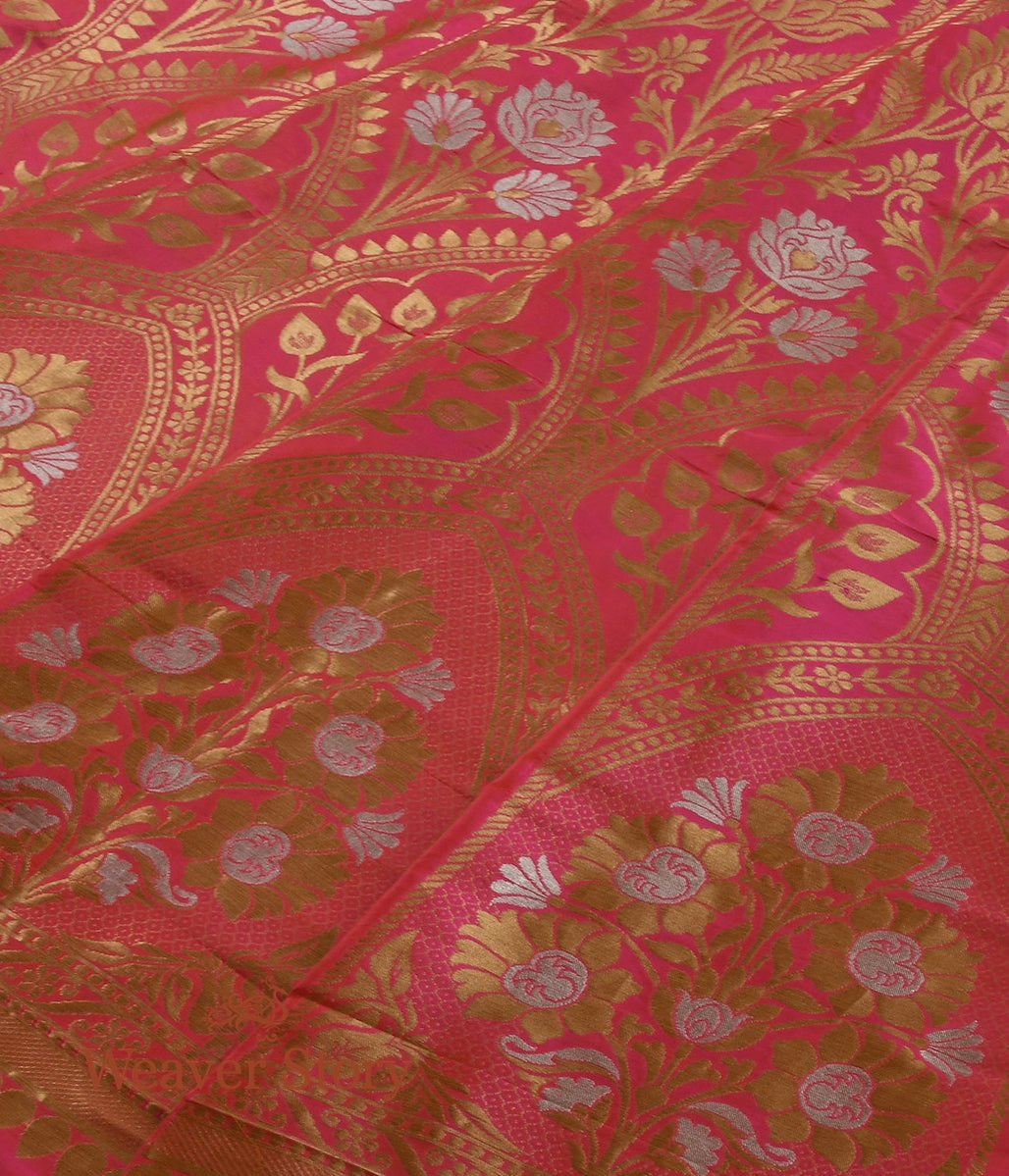 Handloom_Pink_Orange_Dual_Tone_Cutwork_Banarasi_Lehenga_WeaverStory_04
