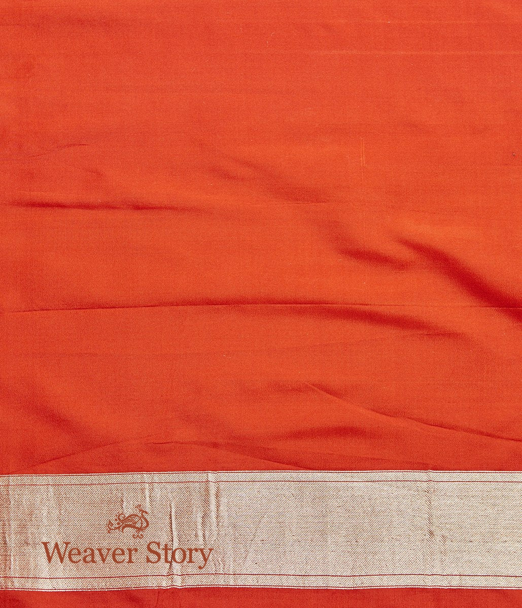 Handloom_Red_Meenakari_Banarasi_Patola_Saree_with_Pink_Selvedge_WeaverStory_05