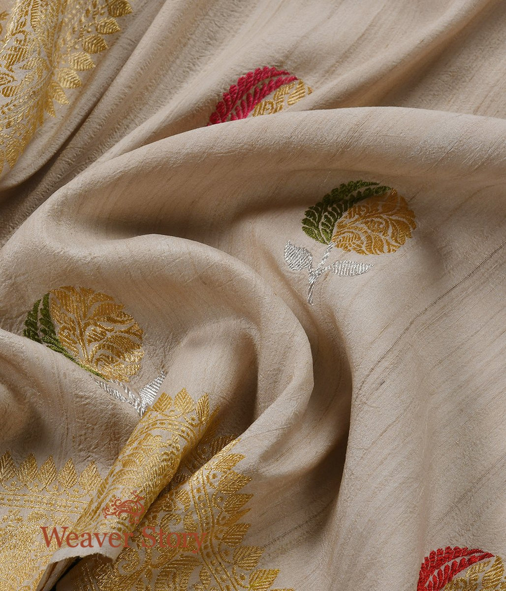 Handloom_Tusser_Georgette_Dupatta_with_Kadhwa_Meenakari_Booti_WeaverStory_05
