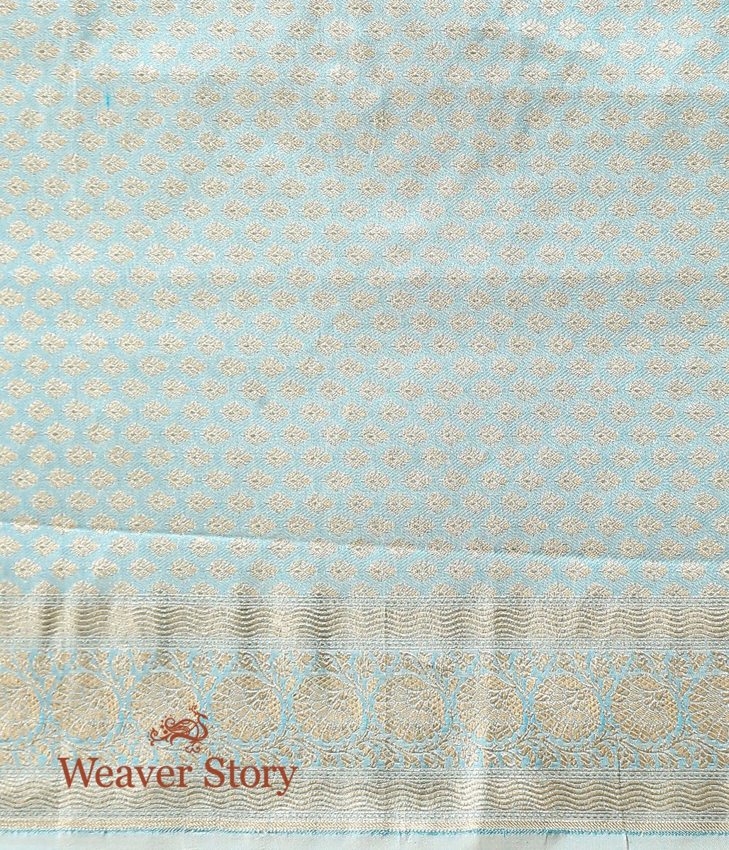 Handwoven_Sky_Blue_Cutwork_Booti_Saree_WeaverStory_05