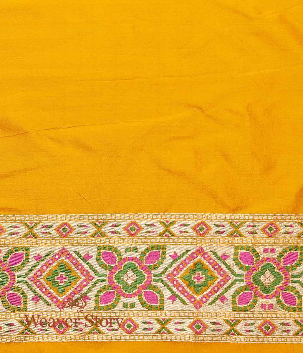 Handwoven_Banarasi_Patola_Saree_with_Zari_Meenakari_Border_WeaverStory_05