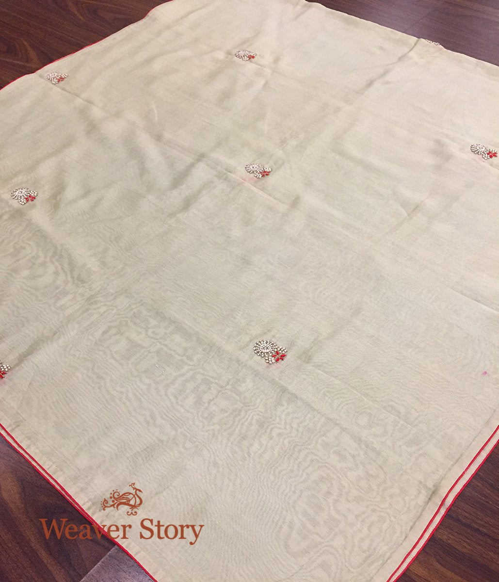 Handloom_Pista_Chanderi_Zardozi_Dupatta_with_Resham_and_Pearls_WeaverStory_05