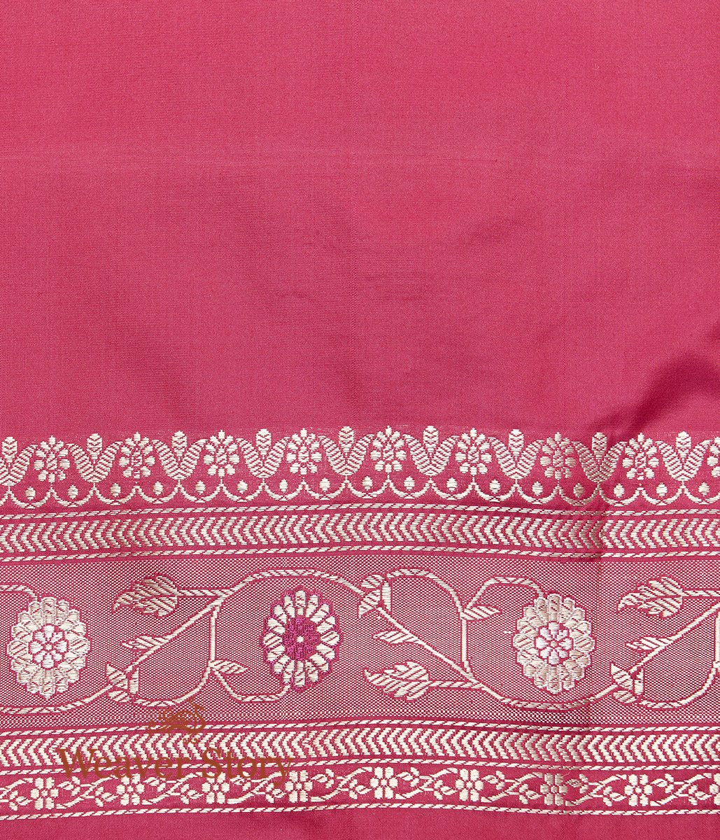 Handwoven_Pink_Sona_Rupa_Kadhwa_Jangla_Saree_with_Tissue_Weft_Border_and_Meenakari_WeaverStory_05