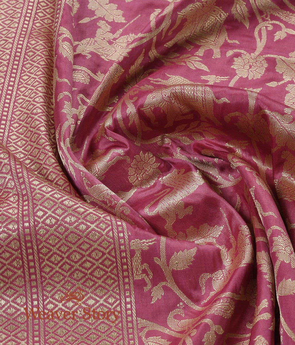 Handloom_Rose_Pink_Shikargah_Dupatta_WeaverStory_05