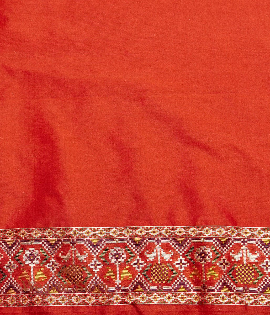 Handwoven_Red_Meenakari_Banarasi_Patola_Saree_with_Paithani_Border_and_Pallu_WeaverStory_05