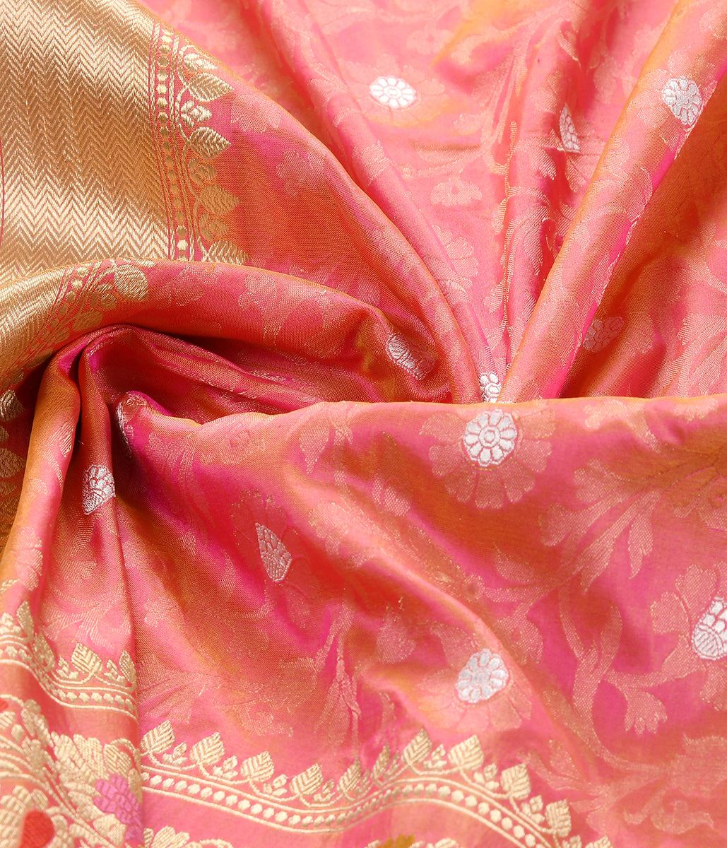 Handloom_Pink_Banarasi_Dampaj_Weave_Dupatta_with_Meenakari_Border_WeaverStory_05