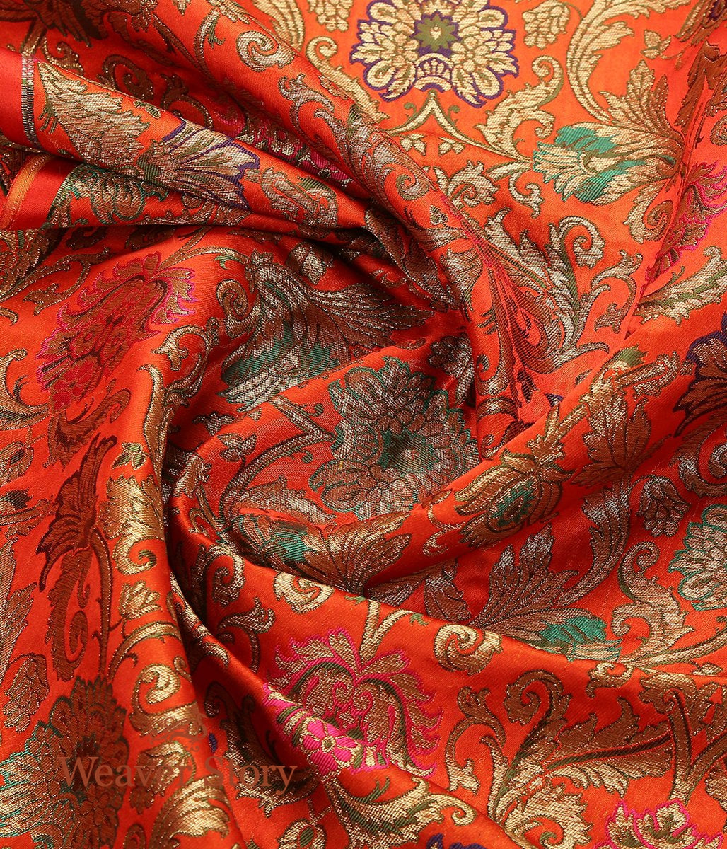 Handloom_Red_Meenakari_Kimkhab_Fabric_WeaverStory_05