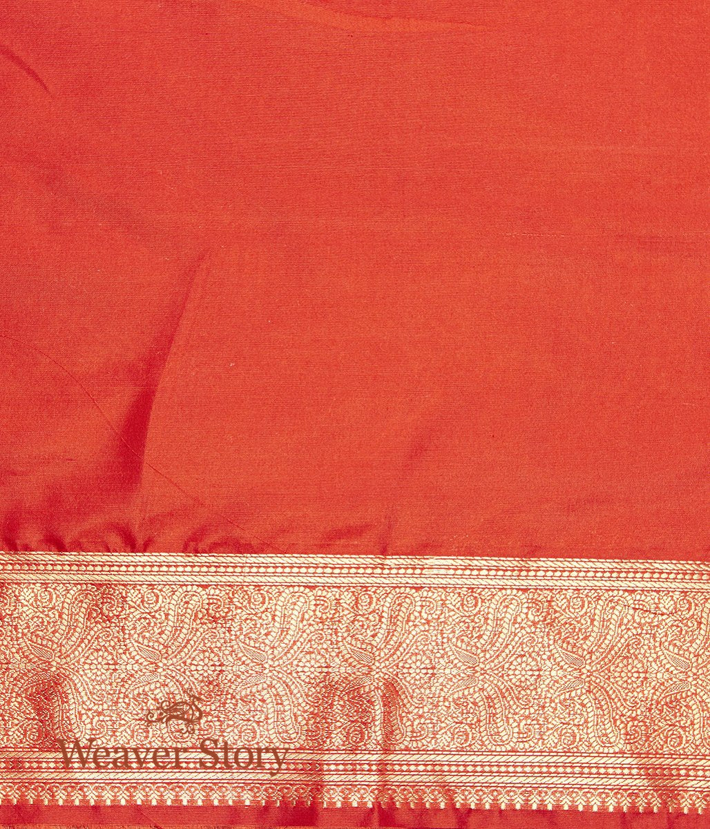 Handwoven_Red_Katan_Zari_Tanchoi_Saree_with_Floral_Booti_WeaverStory_05