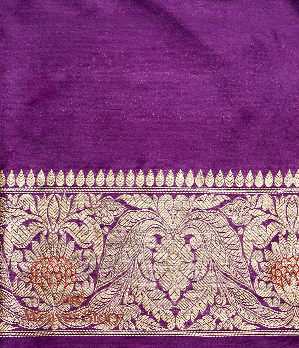 Handwoven_Purple_Meenakari_Kimkhab_Saree_with_Elaborate_Floral_Border_WeaverStory_05