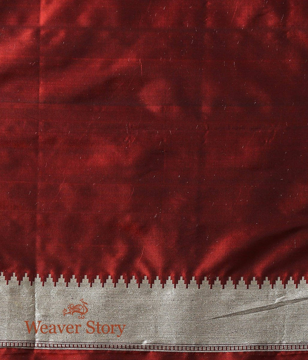 Handwoven_Maroon_and_Antique_Zari_Banarasi_Patola_Saree_WeaverStory_05