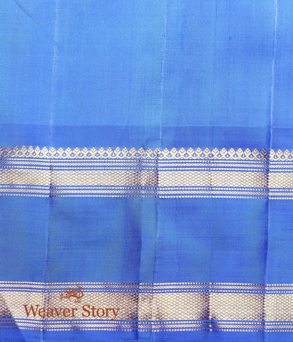 Handwoven_Cobalt_Blue_Real_Zari_Kanjivaram_Saree_with_Checks_WeaverStory_05