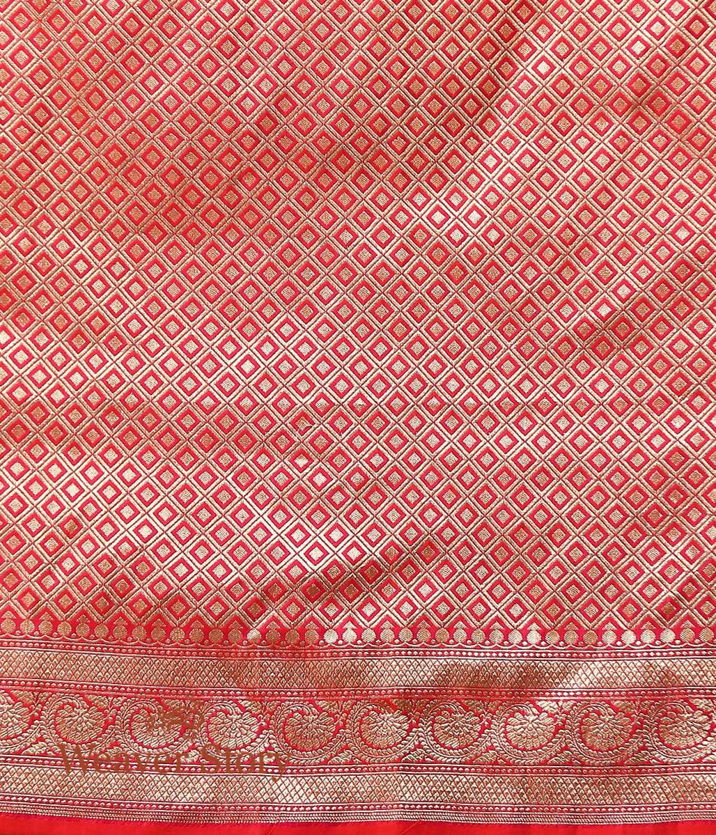 Handwoven_Pink_Cutwork_Booti_Banarasi_Saree_WeaverStory_05