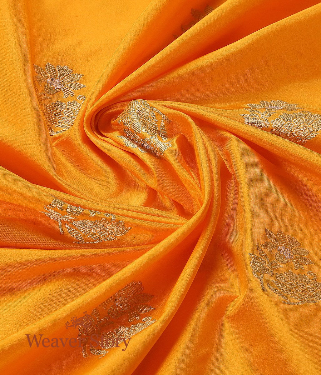 Handloom_Yellow_Kadhwa_Booti_Fabric_WeaverStory_05