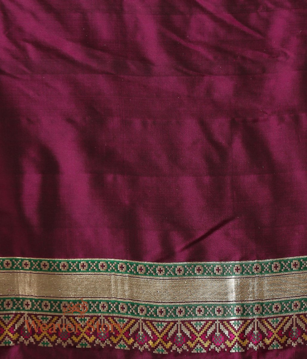 Handwoven_Wine_Meenakari_Patola_Saree_WeaverStory_05