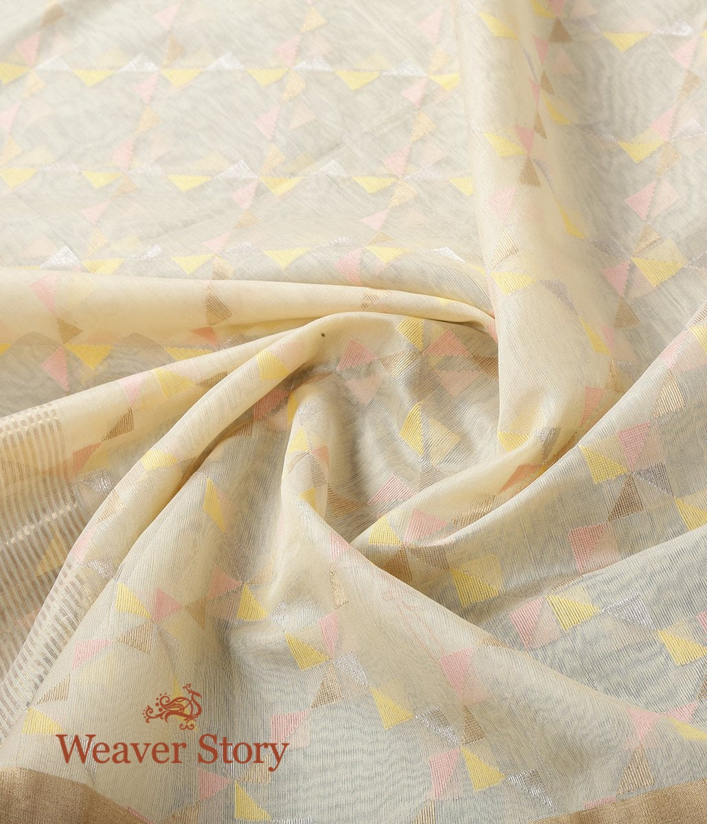 Handloom_Beige_Cotton_Silk_Chanderi_Dupatta_with_Gold_and_Silver_Zari_WeaverStory_05