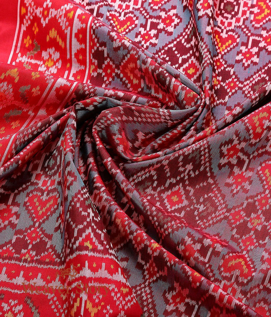 Handloom_Red_&_Green_Dual_Tone_Patola_Dupatta_WeaverStory_05