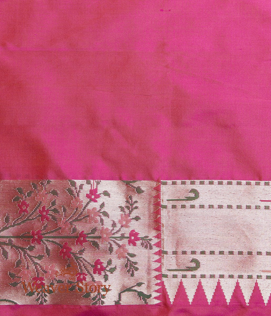 Handwoven_Pink_Banarasi_Saree_with_Paithani_Inspired_Border_WeaverStory_05