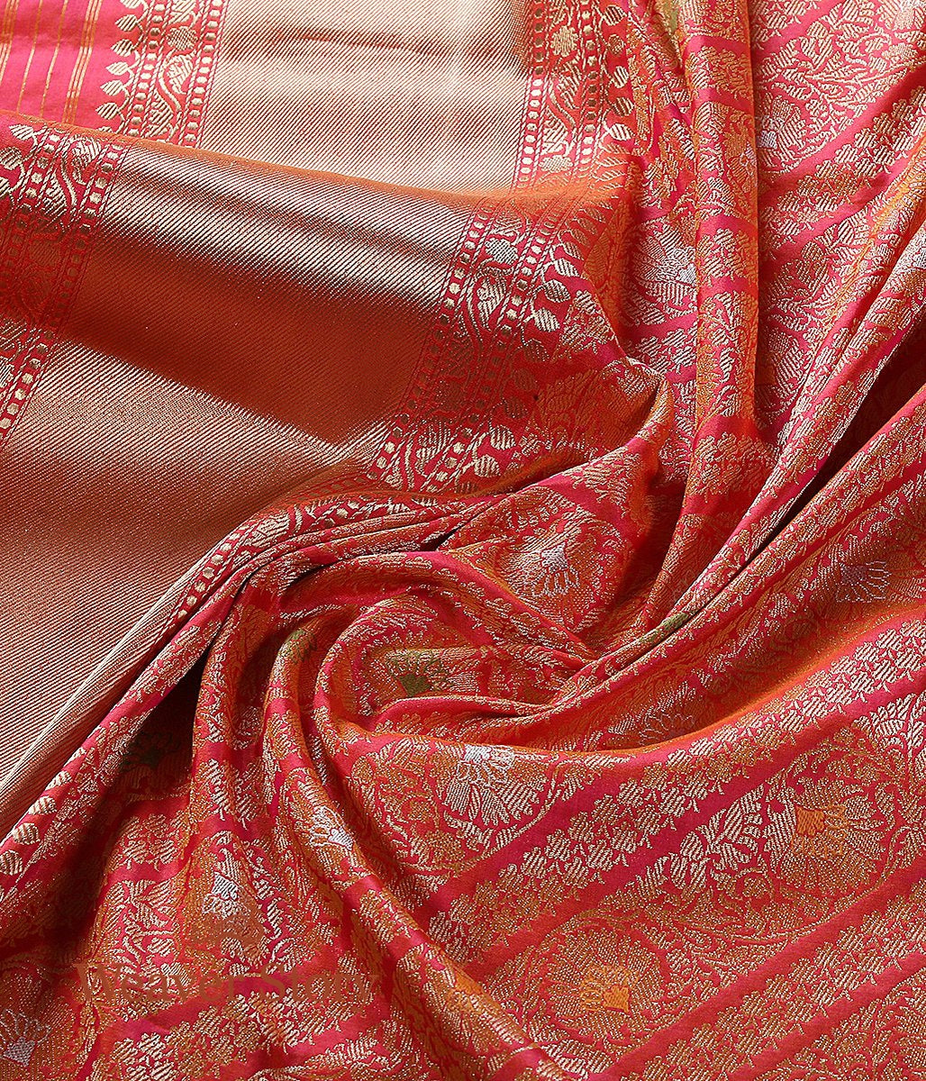 Handloom_Orange_Kimkhab_Dupatta_with_Meenakari_WeaverStory_05