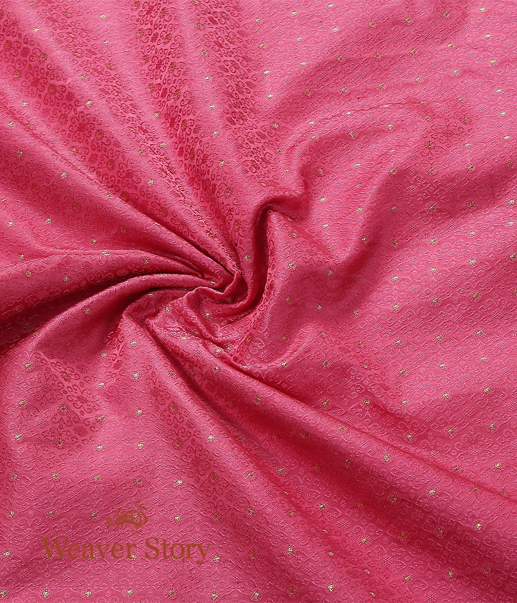 Handloom_Pink_Zari_Booti_Tanchoi_Fabric_WeaverStory_04