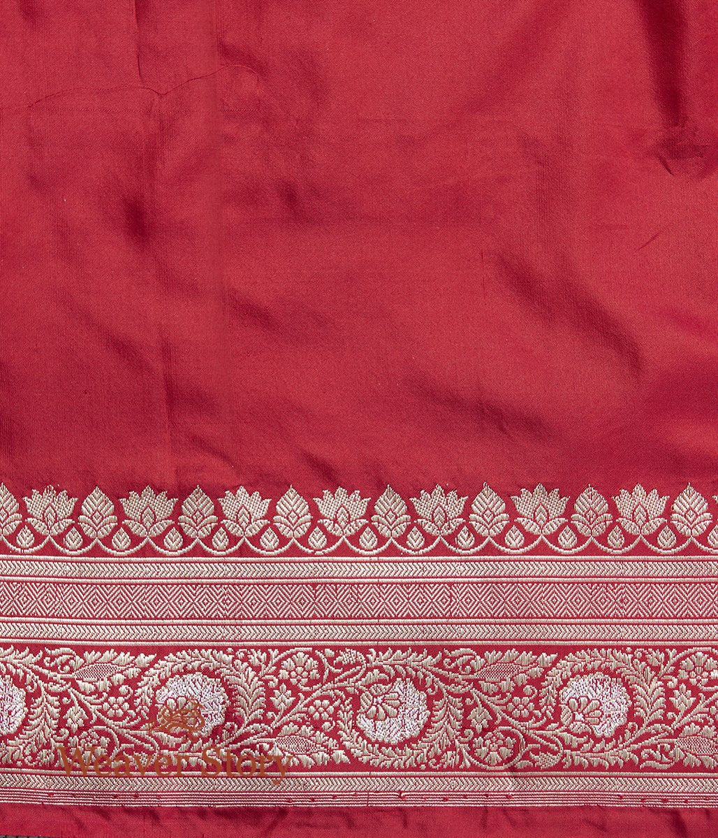 Handloom_Black_Sona_Rupa_Kadhwa_Jangla_Saree_with_Pink_Blouse_WeaverStory_05