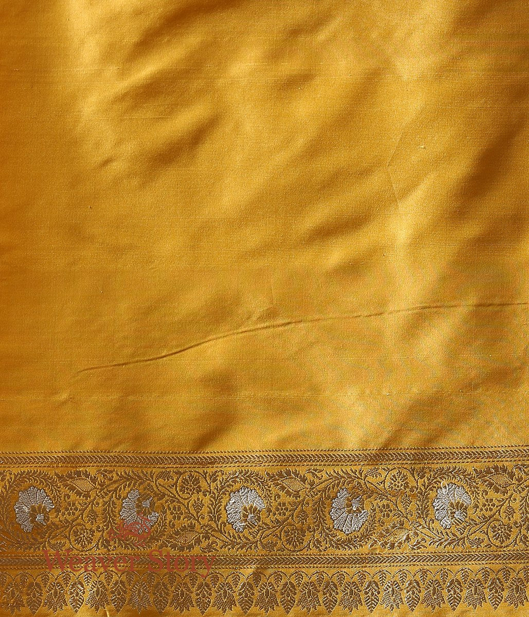 Handwoven_Turmeric_Yellow_Kadhwa_Sona_Rupa_Jangla_Saree_WeaverStory_05