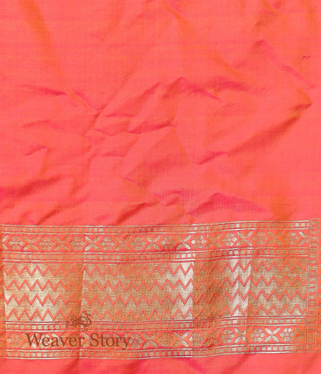 Handwoven_Peach_Meenakari_Jangla_Saree_with_Cutwork_Weave_WeaverStory_05