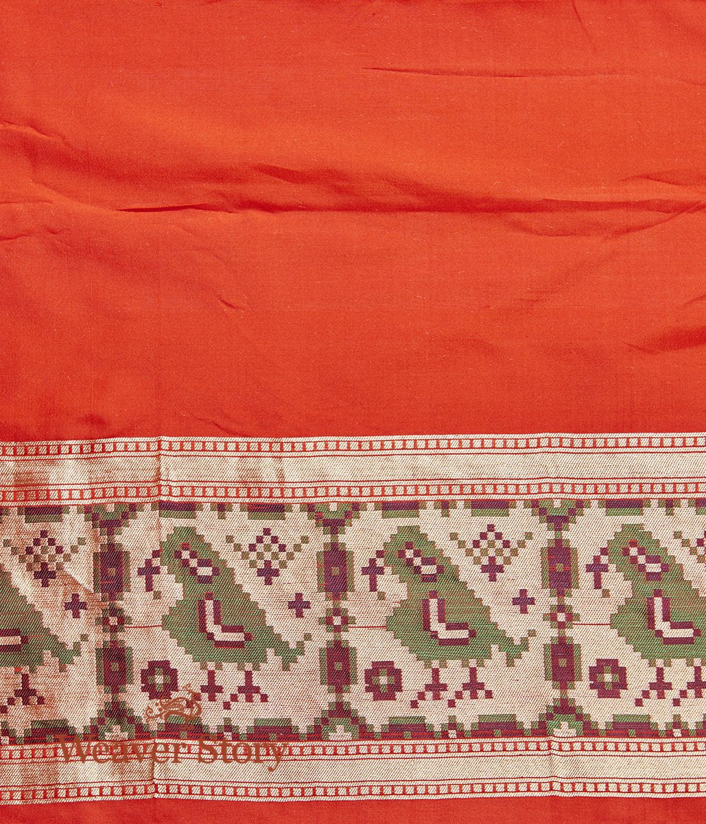 Handwoven_Red_and_Green_Meenakari_Banarasi_Patola_Saree_WeaverStory_05