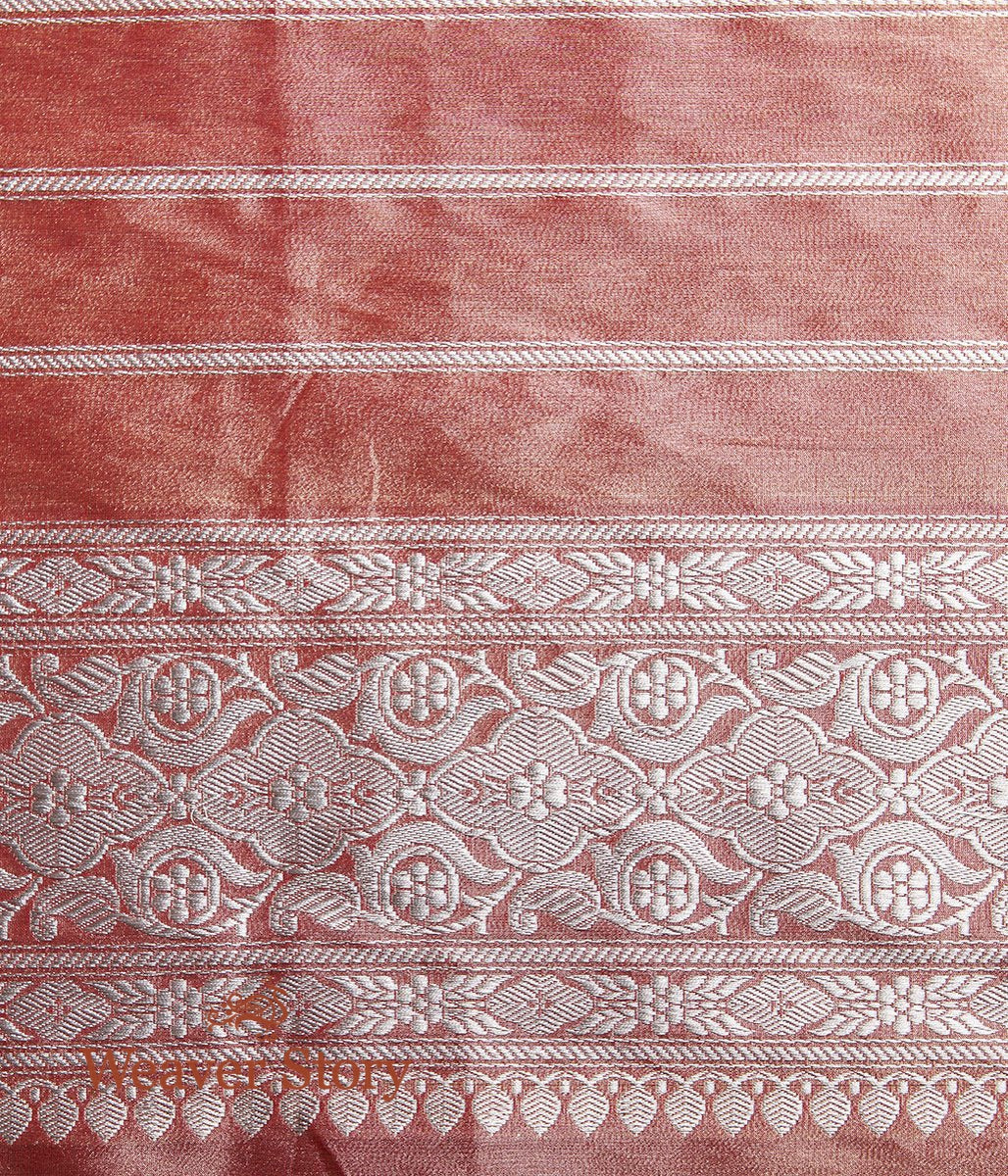 Handloom_Olive_and_Black_Silk_Tissue_Saree_with_Red_Selvedge_WeaverStory_05