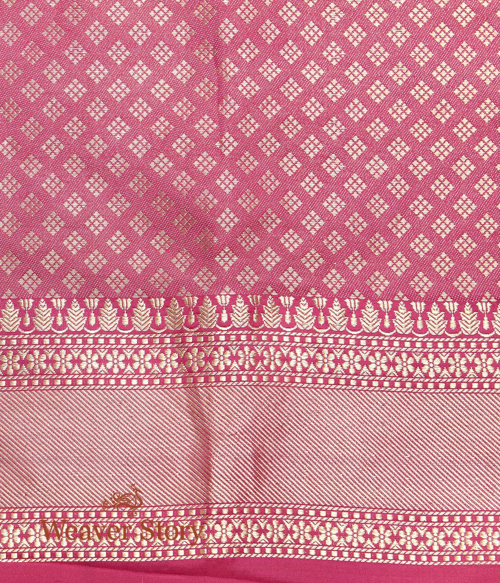 Handloom_Pink_Kadhwa_Jangla_Saree_WeaverStory_05
