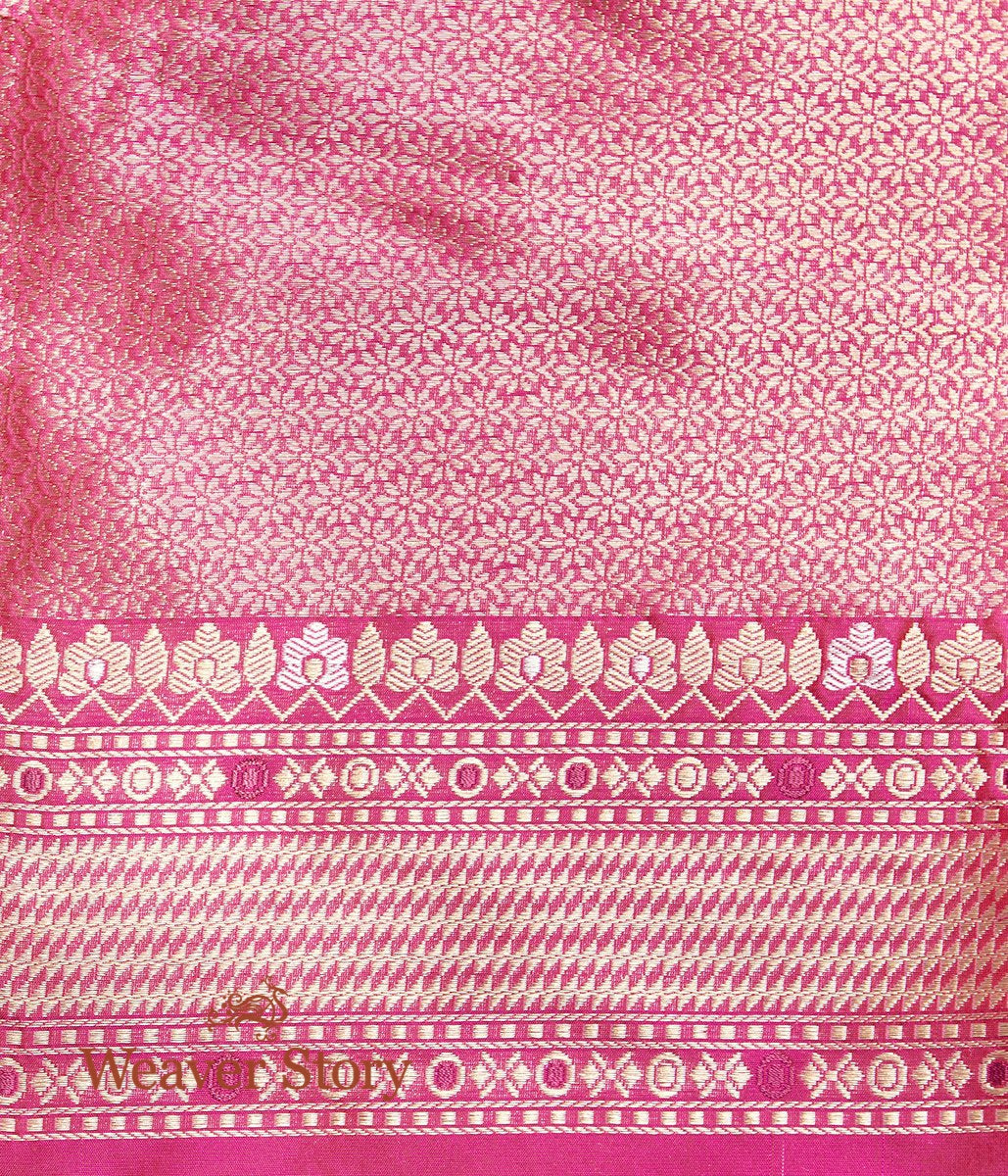 Handwoven_Pink_Sona_Rupa_Zari_Booti_Saree_with_Floral_Border_WeaverStory_05