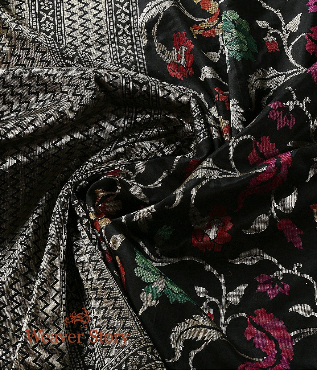 Handloom_Black_Banarasi_Jangla_Dupatta_with_Meenakari_WeaverStory_05