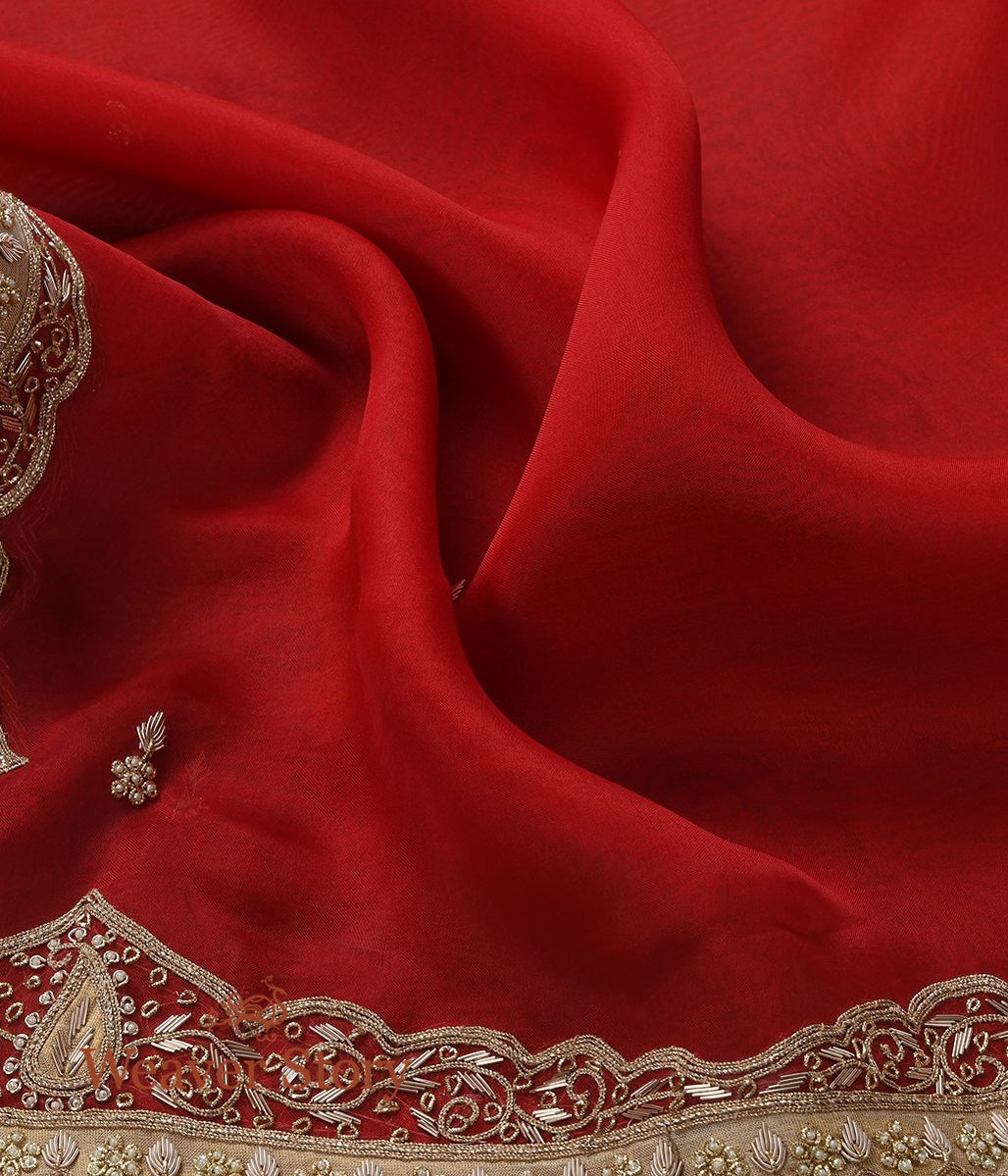Red_Zardozi_Dupatta_with_Mughal_Border_WeaverStory_05