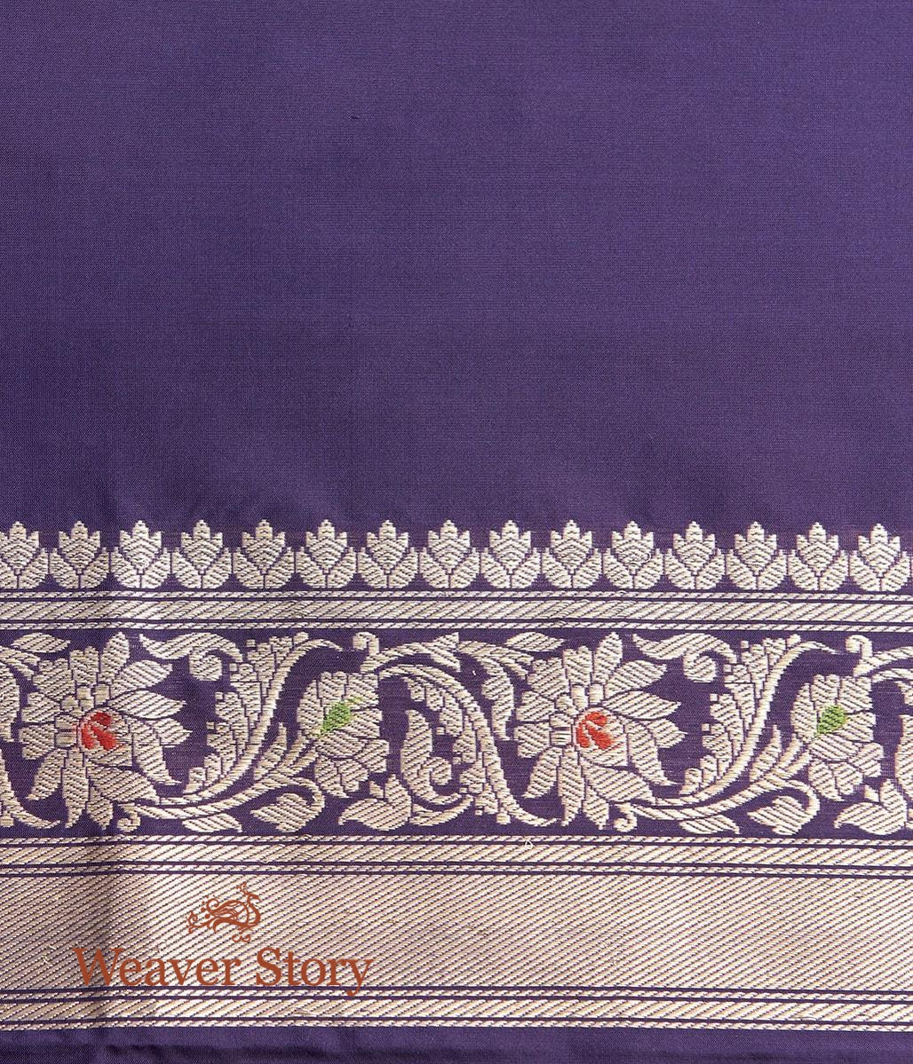 Handwoven_Purple_Ektara_Meenakari_Jangla_Saree_WeaverStory_05